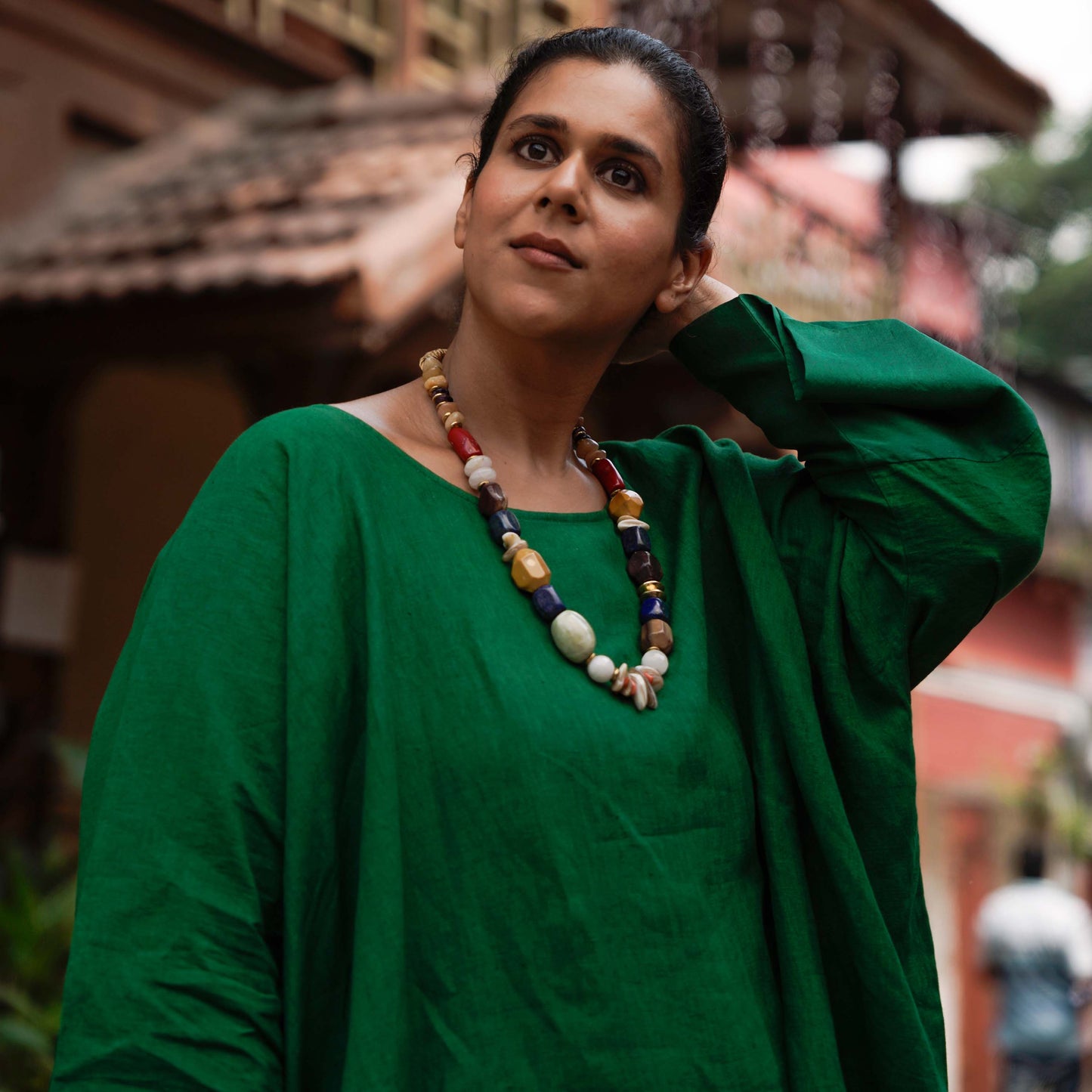 Terrazo-inspired Mixed Medium Matinee Length Neckpiece