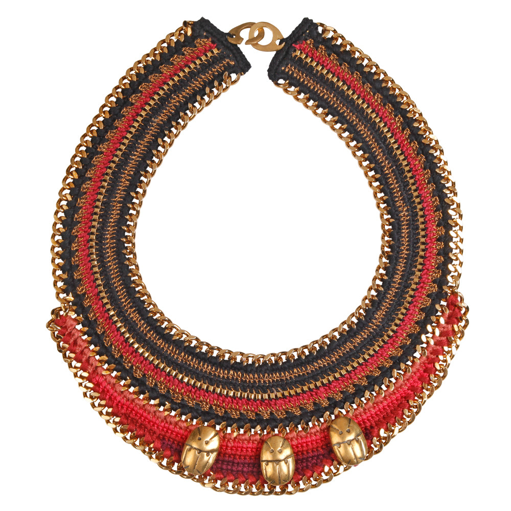 Scarab Collar Necklace