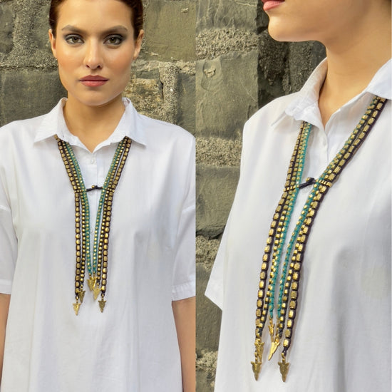 Temple Dawn Tie Necklace