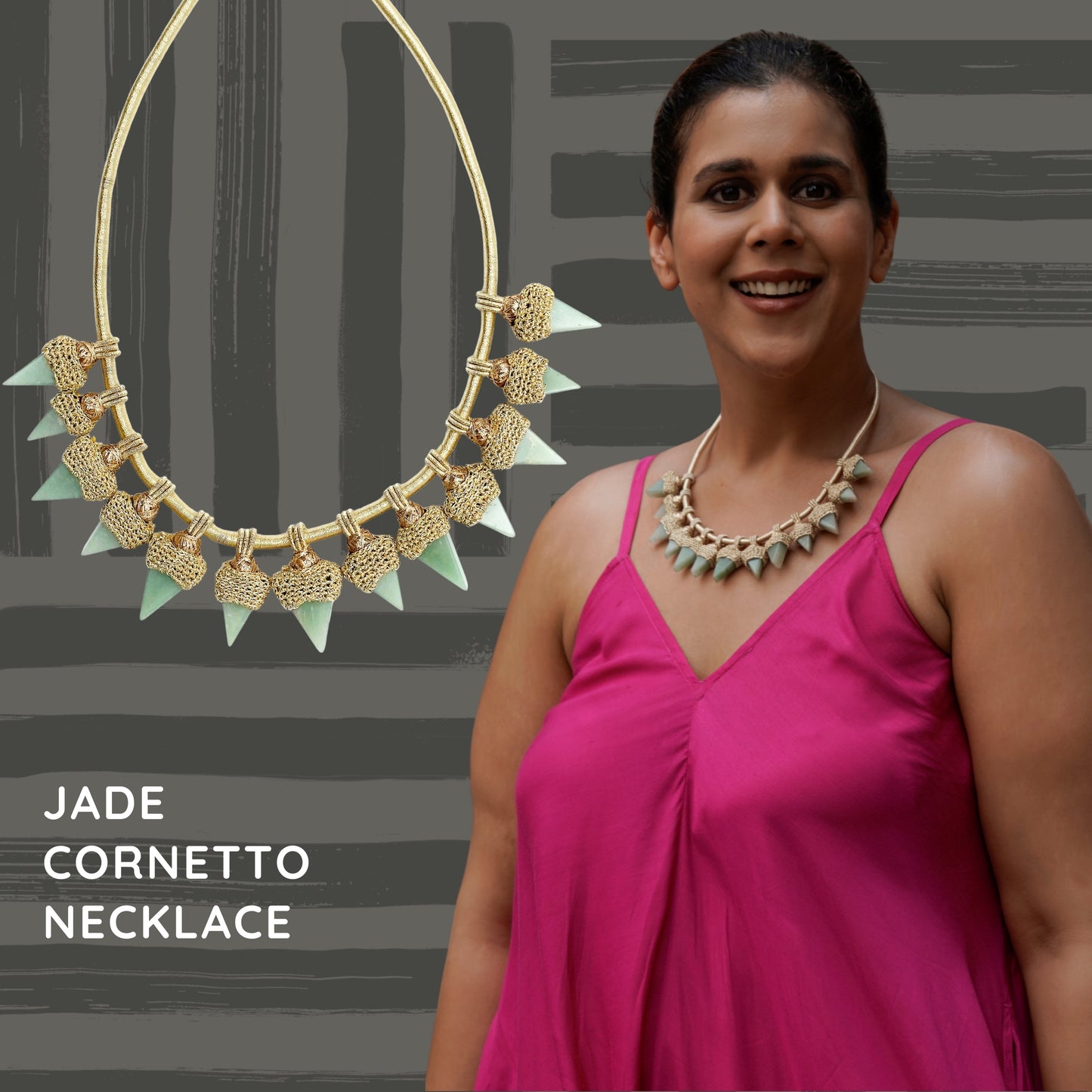 Jade Cornetto Necklace
