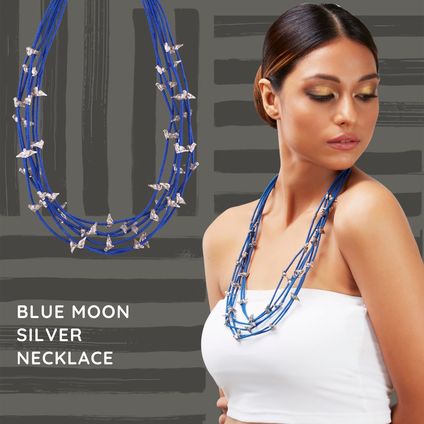 Blue Moon Silver Necklace