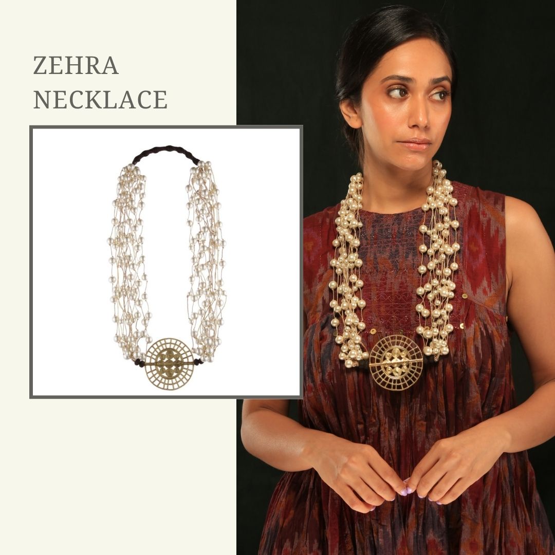 Zehra Faux Pearl Layered Necklace