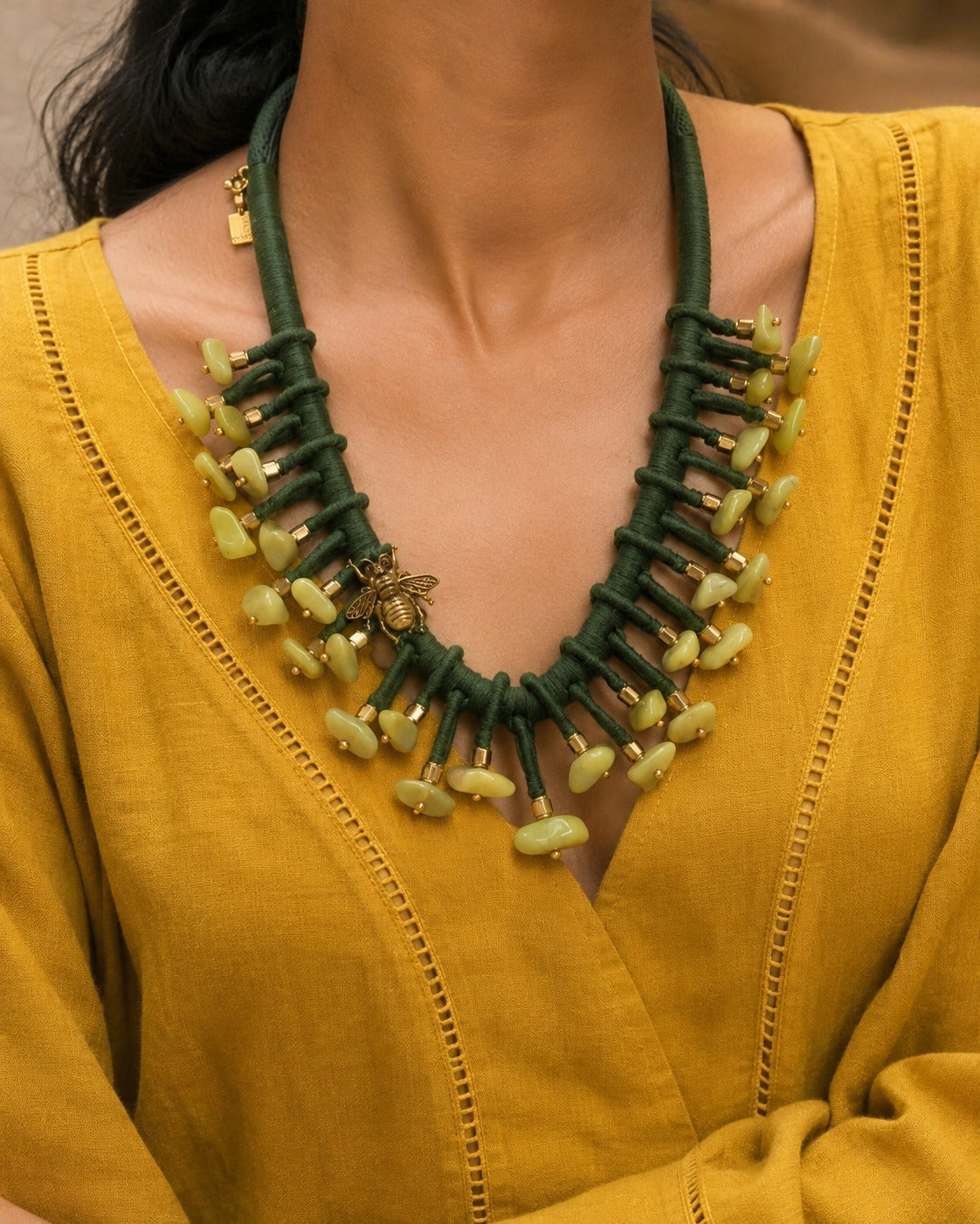 Bombus Stone Necklace