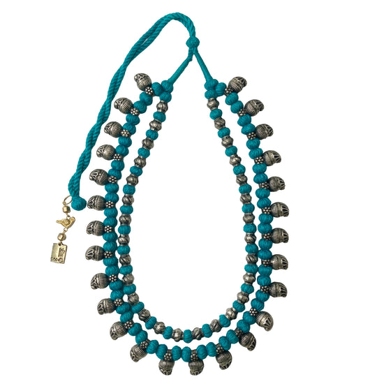 Layered Heritage Necklace (Teal)