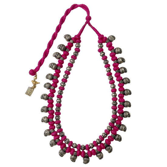 Layered Heritage Necklace (Pink)