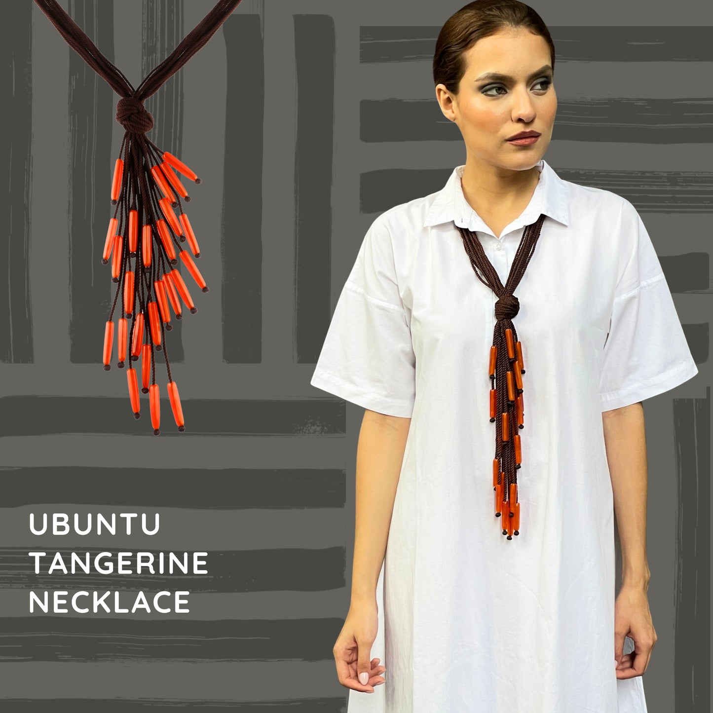 Ubuntu Tangerine Necklace