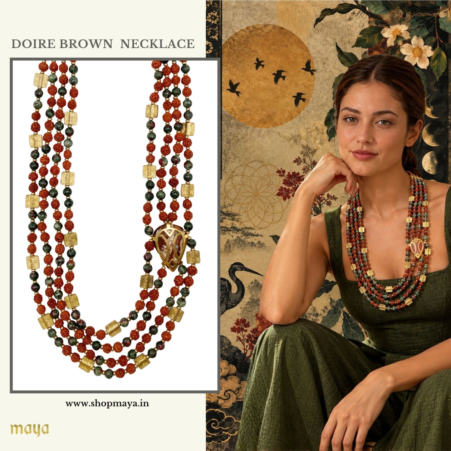 Doire Necklace Brown