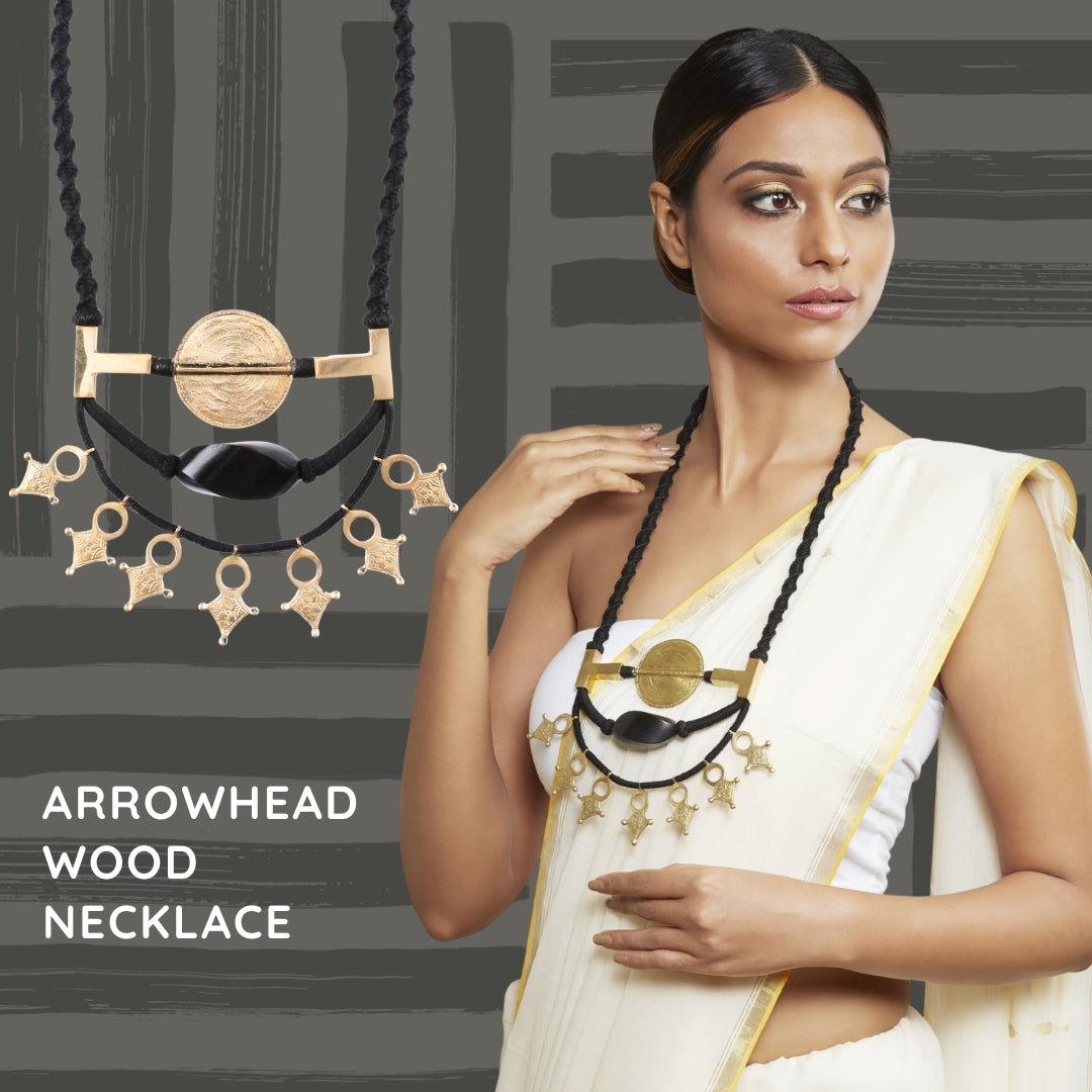 Arrowhead Wood Necklace