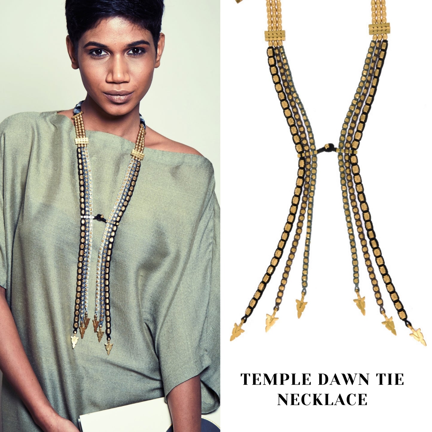 Temple Dawn Tie Necklace