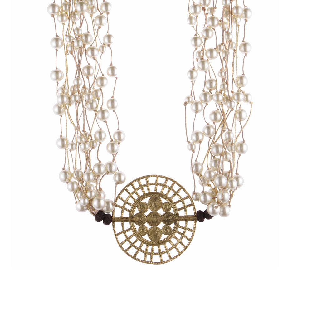 Zehra Faux Pearl Layered Necklace