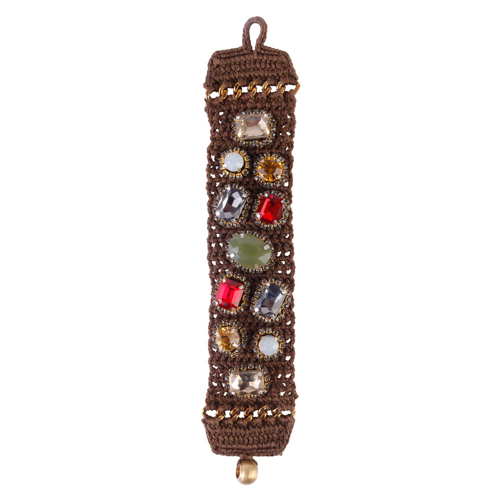 Bracelet Golconda Crochet with Rhinestone