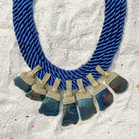Pyrite Silk Choker Necklace