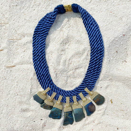 Pyrite Silk Choker Necklace