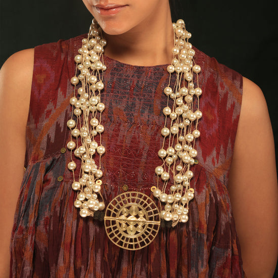 Zehra Faux Pearl Layered Necklace